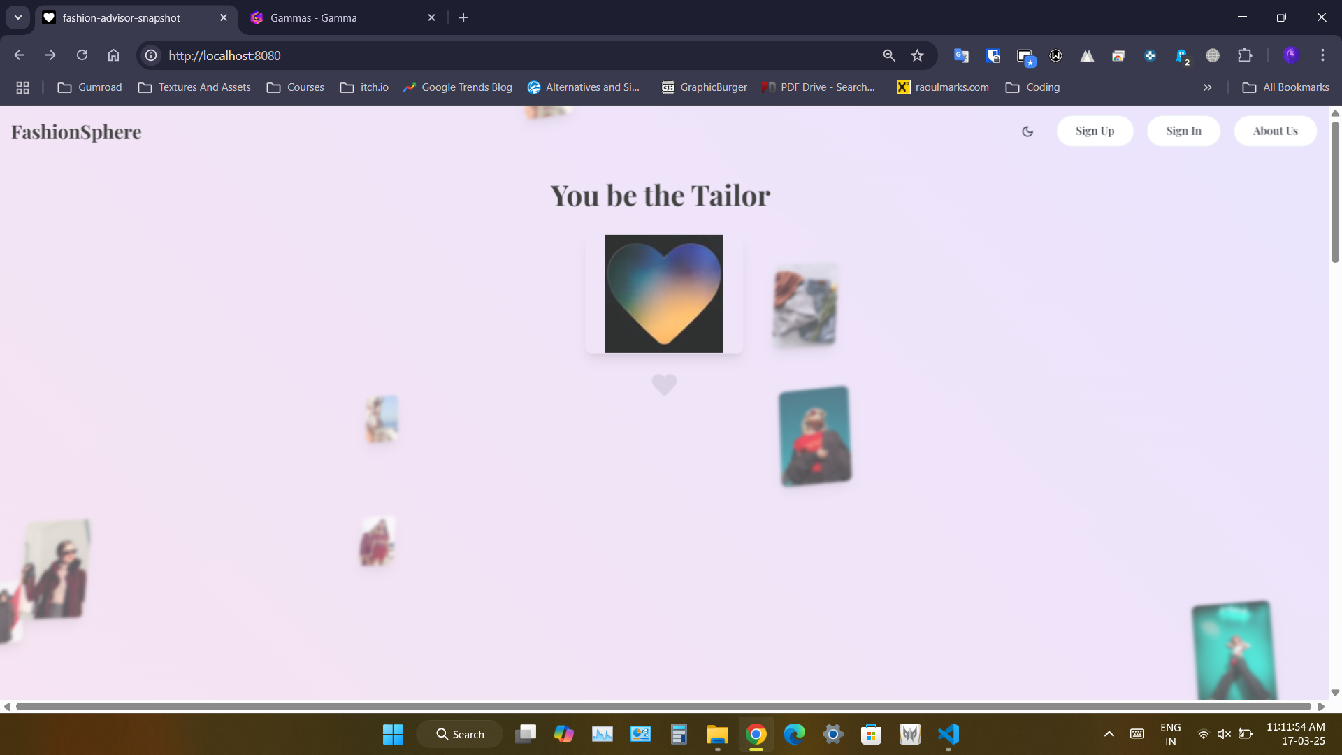 AI Fashion Advisor platform interface